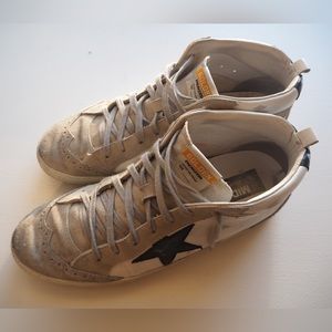 Men’s Mid Star white with black star Golden Goose size 44